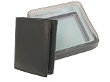 Perry Ellis Portfolio Genuine Leather Tri-Fold Wallet with Free Gift box