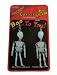 Skeleton Pierced Earrings One Pair of Glow in the Dark Skeletons Halloween Jewelry Costume Accessory