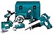 Makita DK1032DL 18 Volt Reciprocating Saw, 6-1/2-Inch Circular Saw, 1/2-Inch Hammer Driver-Drill, Jig Saw, Blower & Flashlight Kit