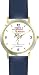 Habit 3 - Put First Thing's First, Prioritize (Spanish Text) - DELUXE TWO-TONE WATCH from THE 7 HABITS - WATCH COLLECTION BY WATCHBUDDY&reg; - Arabic Numbers - Blue Leather Strap-Size-Children's Size-Small ( Boy's Size & Girl's Size )