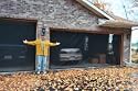 Garage Door Screen Standard with Zipper 9x8 - Black