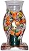 ArtisanStreet's Hand Painted Glass Hurricane Candle Dome Features Autumn Leaves. Made to Order