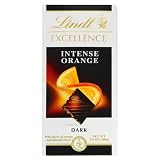 Lindt Excellence Intense Orange Dark Chocolate Bar, 3.5-Ounce Packages (Pack of 12)