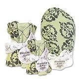 Trend Lab Vintage 3 Pc Baby Set w/ Hooded Bath Towel, Wash Cloths, Burp Cloths