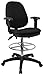 Office Products : Ergonomic Multi Function Triple Paddle Drafting Stool with Adjustable Foot Ring and Arms [KC-B802M1KG-ARMS-GG]