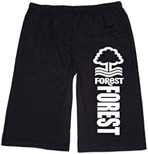 XJX Men's Nottingham Forest Football Club logo Lounge breeches Shorts Pants L Black