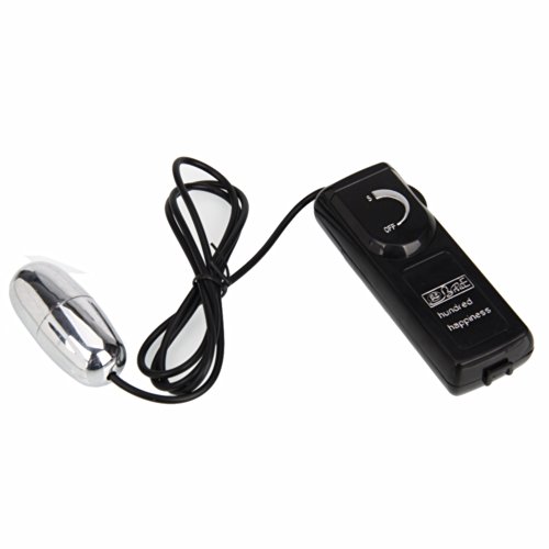 ZTDM Multi-level Speed Female G-Spot Stimulator Bullet Vibrator Egg Vibrator Breast Massager with a Remote-control (Black & Silver)