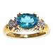 Gold-Exotic: 14K Apatite and Diamond Ring