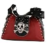 Gothic Rockabilly Crystal skull Buckle with Chains Katydid Purse