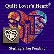 Quilt Lover's Heart Pendant and Chain