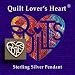 Quilt Lover's Heart Pendant and Chain