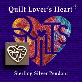 Quilt Lover's Heart Pendant and Chain