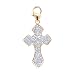 Jewelry : 14k Gold Diamond Cross Charm (1/10 cttw)