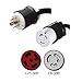 NEMA L21-30P to L6-30R Plug Adapter 1 Foot, 30A/208V, 10/3 AWG - Iron Box # IBX-5151