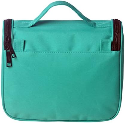 LYCEEM Women Girls Flower Hanging Travel Toiletry Bag Cosmetic Case (Green)