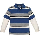 faux-layered stripe polo