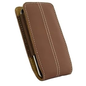 Click here to buy Tuff-Luv Cherokee leather case for Apple iphone and Iphone 3G in Brown + Belt Clip by i-nique.