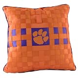 Clemson Tigers Square Pillow with Single Logo