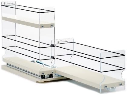 Vertical Spice - 23x1.5x10 DC - Combo 2 Tier Spice Rack Drawer and Storage Organizer Drawer - 23 x 1.5 x 10 - Shallow Cabinets