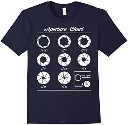 Men's Aperture Chart Photographer - Funny Photography T-shirts XL Navy