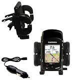 Garmin Edge 705 Auto Vent Holder with Car Charger - Uses Gomadic TipExchange