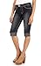 Angels Jeans Women's Dark Denim Cuffed Capri
