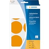 Produkt-Bild: Herma 2284 Vielzwecketiketten orange &Oslash; 50 mm, rund Papier matt 144 St&uuml;ck, leuchtorange