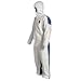 DuPont TD127SWBXL0025CM X-Large White Safespec 2.0 5.7 mil Tyvek Dual Disposable Coveralls with Storm Flap Over Front Zipper Closure, Thumb Loops and Elastic Waist (1/EA)