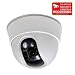 VideoSecu High Resolution 1/3" Sony Color CCD Dome Security Camera 520TVL 3.6mm Wide View Angle Lens for CCTV DVR Home Surveillance System with Free Security Warning Sticker 1PB