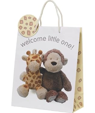 Monkey and Giraffe Medium Gift Bag