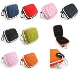 Kroo Nylon/ EVA Carrying Case for Olympus FE-250/ FE-240/ FE-230/ FE-210/ FE-200/ FE-190/ FE-180/ FE-170 Olympus Digital Camera Case + Bonus Bundled with Universal LCD Screen Protector Kit + Cloth - ( Black, Red, Green, Pink, Orange Choices)