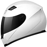 Shox Sniper Solid Motorcycle Helmet M Gloss White