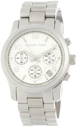 Women Stainless Steel Quartz Chronograph Silver Tone Dial