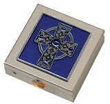 Blue Celtic Cross Small Pill Box