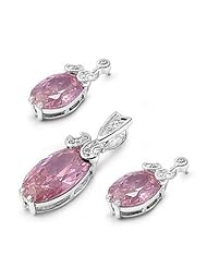 Sterling Silver Sets With Cubic Zirconia