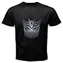 Black T-Shirt of Transformers Decepticon Steel Logo (Decepticons)