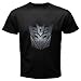 Black T-Shirt of Transformers Decepticon Steel Logo (Decepticons)