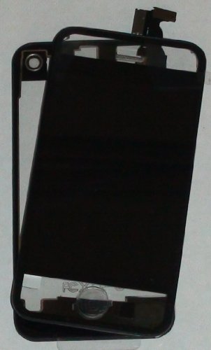 Best Price Clear Transparent w Black Color Conversion Kit for Apple iPhone 4 CDMA LCD Digitizer Home Button  Back Set forB00BQWF8NU