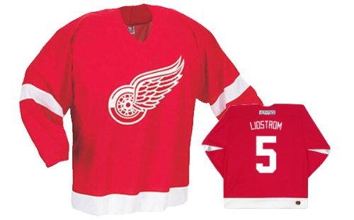 Buy LIDSTROM #5 Detroit Red Wings CCM 550 Series Replica NHL Hockey Jersey (NHLPA Certified Custom Sewn...