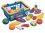 Fruit and Vegetable Basket: Pretend Play Toy Foods for Children's Kitchen (25 Piece)