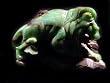 Carving Lion, Chrysoprase, Natural