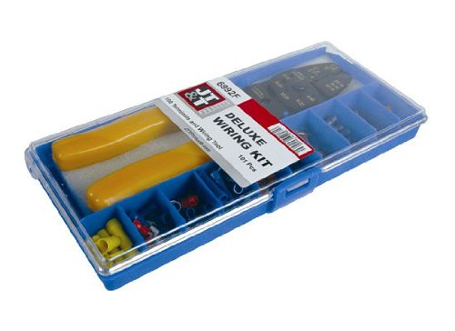 JT&T Products (6992F) - Deluxe Wiring Kit with 100 Assorted Terminals and 1 Wiring Tool, 101 Pcs.