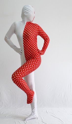 Split Color Lycra Spandex Skin Tight Zentai Body Suit for Unisex