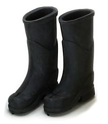 Dollhouse Miniature Black Rubber Boots