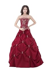 Plus Size Embroidered Satin   Ball Gown Party Dress/Wedding Dress 