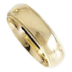 14Kt Yellow Gold Distinctive Ladies Comfort Fit Wedding Band