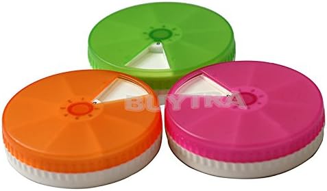 Zjskin CHEAP CONVENIENT 7 Day Weekly Tablet Pill Organizer Medicine Box Case Holder Container Round