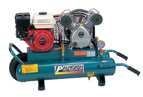 Palmgren 92258 5-1/2 Horsepower 8 Gallon Oiled Gas Twin Pontoon Compressor