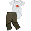 Kee-Ka Pumpkin Short Sleeve Bodysuit & Leggings Size 6-12Mos