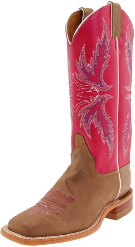Justin Boots Women's Bent Rail-Brl311 Boot,Dark Pink Classic/Tan Vintage Cow,7 C US